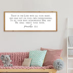 comurdyo Trust in the Lord With All Thine Heart Wall Decor 32"×12" Wood - Image 3