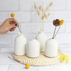 YANLING Small White Vase for Decor, 6 Pack Ceramic Vases for Pampas Grass - Image 6