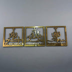 iwa concept Subhanallah Alhamdulillah Allahuakbar Wooden Acrylic Islamic Wall Decor | Ramadan Decoration | Muslim Home Art | Arabic Calligraphy | (Gold, 24 x 24 inches (Each Decor)) - Image 2