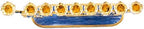 Matashi Hand Painted Enamel Menorah Candelabra with Gold Accents Crystals - Image 4