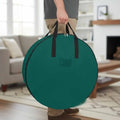 30 Inch Round Storage Bag 1 Pack,Minimalist Solid Aventurine Green Waterproof Wreath Storage Container with Handles&Zipper Pure Plain Single Color Closet Organizer Bags Garland Box by Unknown