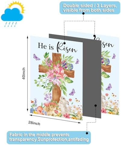 Christian Seasonal Garden Flags Set of 12, Double Sided 28 x 40 Inch Flags - Image 2
