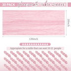 30 Pack Pink Table Runner 10Ft Cheesecloth Table Runner Boho Gauze Table Runner Long Cheese Cloth Table Runner Romantic Sheer Fabric Table Runners for Wedding Party Bridal Shower - Image 2