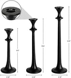 Black Iron Taper Candle Holder - Set of 3 Decorative Candle Stand - Image 2