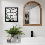 Flower Candle Wall Sconce, Retro Bathroom Wall Decor, Black Minimalism Wall Art for Living Room Bedroom Bathroom (2 Pack 11.8 x 13 in) - Image 6