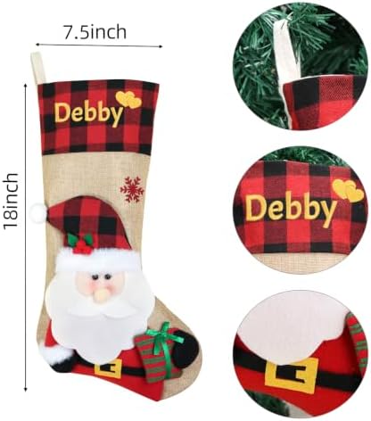 Personalized Christmas Stockings,Custom Christmas Stocking for Family(8pcs) - Image 2