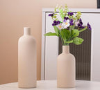 Ceramic Vase Set of 4, Classic Beige White Matte Vases Home Decorations for Table Shelf Office Centerpieces Decor - Image 7