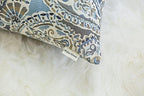 Mika Home Pack of 2 Throw Pillow Covers Decorative Pillow Shells for Sofa Couch, Paisley Pattern, 22x22 Inches,Blue Brown Cream Multicolor - Image 4