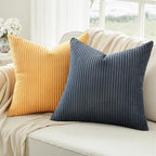 Topfinel Decorative Velvet Pillow Covers 18x18 New Blue and Orange Boho Farmhouse Couch Throw Pillows for Bed Pack of 4 Accent Modern Pillowcase Sofa Livingroom Home Decor - Image 6