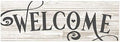 Welcome White Wood Rustic Style Wall Décor Sign 8x24 by MRC+Wood+Products