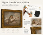 Gold Framed Frog Riding Goose Wall Art, Whimsical Canvas Print, 24x16 - Image 2