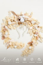 Ling's moment Ivory Artificial Flower Garland Wedding Arch 9 FT - Image 5