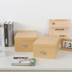 Soul & Lane - Kraft Stacking Storage Boxes with Label Holders, Set of 2 - Image 6