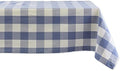 DII Buffalo Check Collection, Classic Farmhouse Tablecloth, 52 x 52, Stonewash Blue by DII