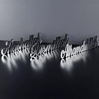 iwa concept Bismillah, Alhamdulillah, Mashallah | Home Decor or Islamic Decor for Table or Shelves | Home Decorations for Ramadan Gifts | Eid Decorations | Islamic Ramadan Gift | (Set of 3, Silver) - Image 5