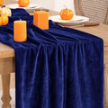 DeZerlor 3pcs Royal Blue Fall Winter Velvet Table Runner 20 x 120 Inch by DeZerlor