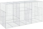 vidaXL Gabion Basket with Cover 118.1"x39.4"x59.1" Galvanized Iron - Image 7