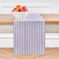 Solino Home 100% Linen Table Runner, 14 x 108 in, Violet and White Striped by SolinoHome