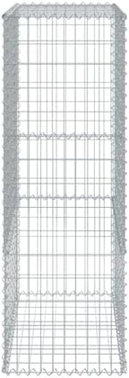 vidaXL Gabion Basket with Cover 39.4"x19.7"x59.1" Galvanized Iron - Image 6