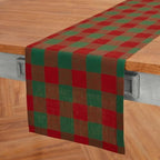 Solino Home 100% Pure Linen Table Runner, 14 x 90 in, Red and Green Check - Image 2