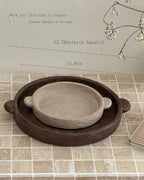 Tuscan Decorative Tray, Rustic Brown Textured Tray, Wabi Sabi Vintage Country Home Decor - Image 2