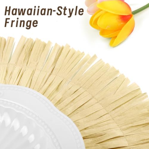 Fovths 16 Pcs Hawaii Luau Placemats Bulk 13 in Woven Boho Fringe Place Mats - Image 4