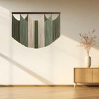 Tie-Dye Macrame Wall Hanging Large Dip Dye Yarn Tapestry Home Boho Wall Decor Ombre Art Headboard Bedroom Living Room Apartment Birthday Gift Xmas,Green with Beige - Image 6