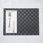Restaurantware Rectangle Black Woven Placemat, 16 x 12 in, 6 Pack - Image 3