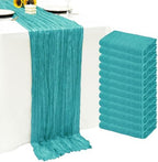 12Pack Teal Green Cheesecloth Table Runner 20x120 inch Gauze Table Runner by Seveups