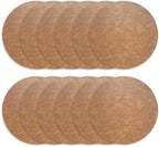 Morgan Faux Leather Round Set of 12 Placemats, 15", Camel, Heat Resistant, Stain Resistant, Non-Slip, Reversible, Durable Table Mats for Kitchen, Dining Table, Indoor Washable Use - Image 2