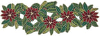 Lightnpro Poinsettia Beaded Table Runner - Festive 13" × 36" Holiday Decor in Maroon & Green - Elegant Farmhouse Christmas & Thanksgiving Dining Accent - Image 4