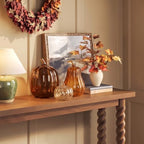Yungyan Set of 3 Glass Pumpkin Fall Decor Table Centerpiece, Brown Tones - Image 6