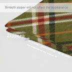 Batmerry Apple Green Checkered Pillowcases, Close Up of The of A Tartan Decorative Bed Pillow Cover with Hidden Zipper Soft Blended for Hair and Skin 20X26 in - Image 3