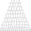 Mumufy 80 Pcs Glass Taper Crystal Candle Holders,Classic,Clear by Mumufy
