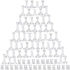 Mumufy 80 Pcs Glass Taper Crystal Candle Holders,Classic,Clear by Mumufy