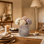 Ceramic Flower Vase Home Decor 7 Inch Rustic Farmhouse Pottery Flower Vase - Image 4