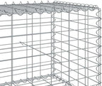 vidaXL Gabion Basket with Cover 78.7"x19.7"x19.7" Galvanized Iron - Image 6