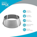 BIRDROCK HOME 4-Panel Christmas Tree Collar - Metal Holiday Skirt Decor - Water Base Protection from Pets (Silver - Hammered) - Image 2