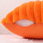 Pallene Faux Fur Fall Throw Pillow Covers 26x26 Set of 2, Burnt Orange - Image 3