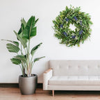 HomeKaren Wreaths for Front Door 22", Door Spring Wreath with Eucalyptus Olive Boxwood Leaves, Greenery Wreath Door Decoration for Spring Summer All Season Home and Outdoor - Image 6