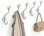 TUNNY Coat Hooks - 5 Pack Polished Chrome Towel Hooks Robe Hooks Decorative Wall Hooks for Bathroom Bedroom Kitchen Towel Robe Clothes Cabinet Closet Bathroom Hardware by TUNNY