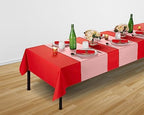 Disposable Table Runner for Dining Table, 16" 20-Pack Linen-Like Pink Paper Table Runners for Party, Wedding Or Event - Image 4