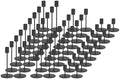 Black Candlestick Holders Bulk for Taper Candles Decorative Metal Candelabra Candle Holders Fit 0.8 Inch Diameter Candles Gold Taper Candle Stands for Wedding Home Party Table Decor (Set of 54) by KDJFIIH