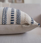 Cethom Navy Blue Boho Throw Pillow Covers 22x22 Inch Set of 2, Stripe Textured Decorative Couch Pillow Cases for Bed, Sofa, Living Room, Bedroom, Farmhouse Home Accent Cushion Covers - Image 4