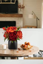 Fall Flowers in Vase Fall Table Centerpiece Faux Floral Arrangements Centerpiece Autumn Artificial Flowers with Vase Fall Flower Centerpieces for Tables Orange Silk Flowers Arrangement in Vase - Image 4