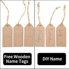 LUBOT Boho Christmas Stockings with Name Tag Set of 6 Rustic Farmhouse Country Large Family Xmas Stocking 20" with Fringe Pendant Fireplace Hanging Decor 6 Pack - Image 2