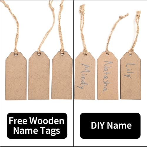 LUBOT Boho Christmas Stockings with Name Tag Set of 6 Rustic Farmhouse Country Large Family Xmas Stocking 20" with Fringe Pendant Fireplace Hanging Decor 6 Pack - Image 2