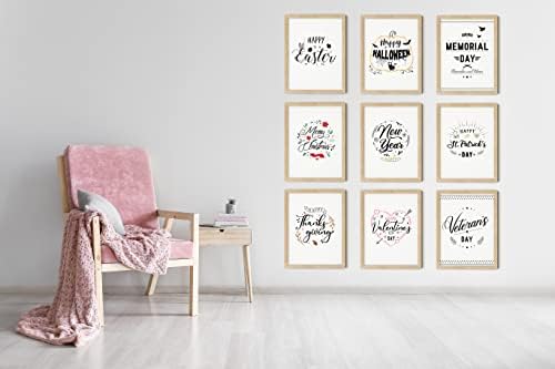 Haus and Hues Set of 9 Interchangeable Home Sign, Easter House Decor, Easter Wall Art, Spring Wall Decor Interchangeable Holiday Options, Interchangeable Holiday Decor (12x16, Unframed) - Image 6