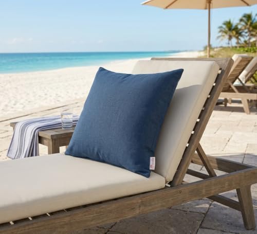 Outdoor/Indoor Sunbrella Throw Pillows Square Set of 2 Pieces 18 inch x 18 inch Cast Harbor - Cover Only, Insert Not Included - Image 3