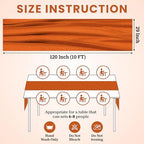 MDS Pack of 10 | Brunt Orange | 10ft Chiffon Table Runner 29x120 Inches Long Romantic Rustic Sheer Gauze Runner for Wedding Bridal Shower Birthday Banquets Engagement Spring Easter Boho Decorations - Image 3